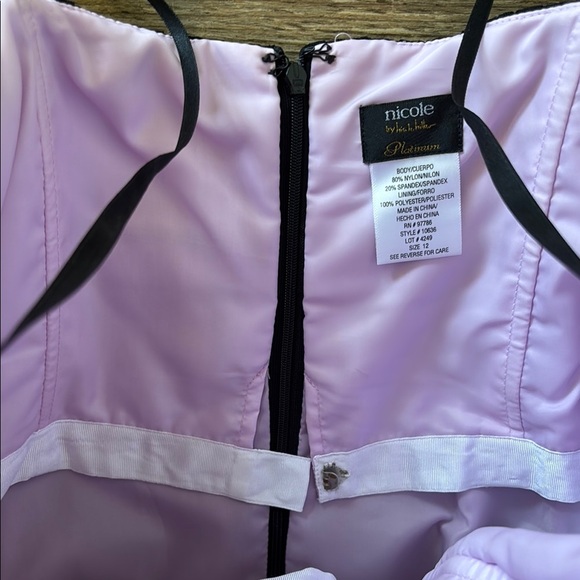 Nicole by Nicole Miller Women's Size 12 High Low Formal Dress Purple Bubble Hem - Picture 4 of 14